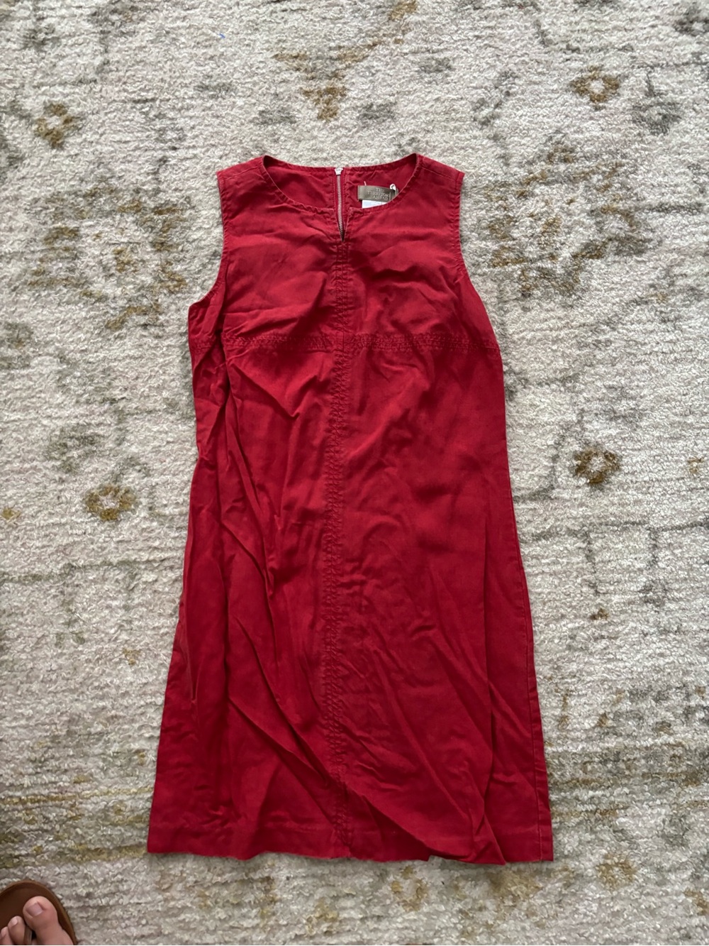 The Territory Ahead Red Sleeveless Shift Mini Dress